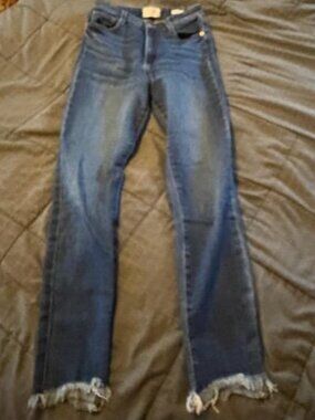 L.T.J. "Amore" High-Rise Frayed Hem Jeans